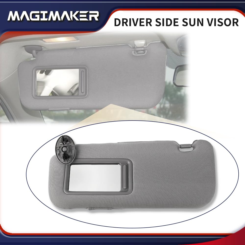 Magimaker Driver Side Sun Visor Fit for Toyota Corolla 2007 2008